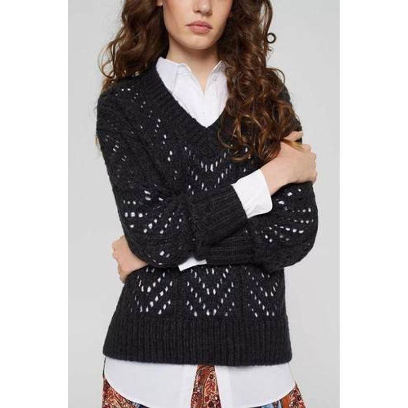 

Three-Color Sister Ladybro Loose Casual Wool Black 122(Bust size 122)