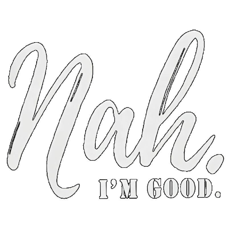 Black Oversized T Shirt with Nah I M Good Print for Casual Wear