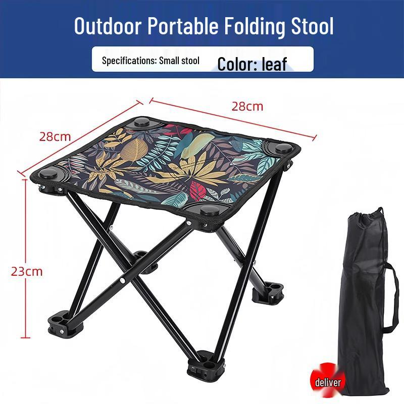 Portable Outdoor Folding Chair with Backrest - Perfect for Fishing, Camping, BBQs, and Art Sketching.