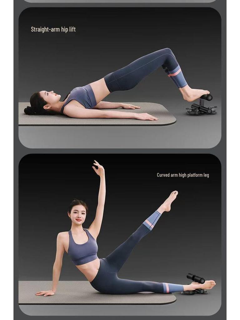 Dual Suction Ab Roller with Pull Rope - Ab Muscle Trainer & Sit-Up Assist