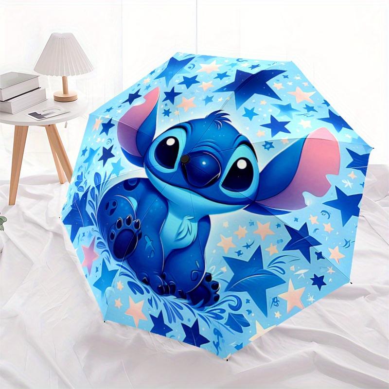 

1pc Stitch Starry Sky Auto Open Close Umbrella - Portable 3-Fold Design, 8-Bone Iron Frame Outdoor Umbrella, Perfect Gift for Fans, Traveler