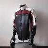 Men's American Style PU Leather Pilot Jacket - Color Block Patchwork for Cool Motorcycle Riding