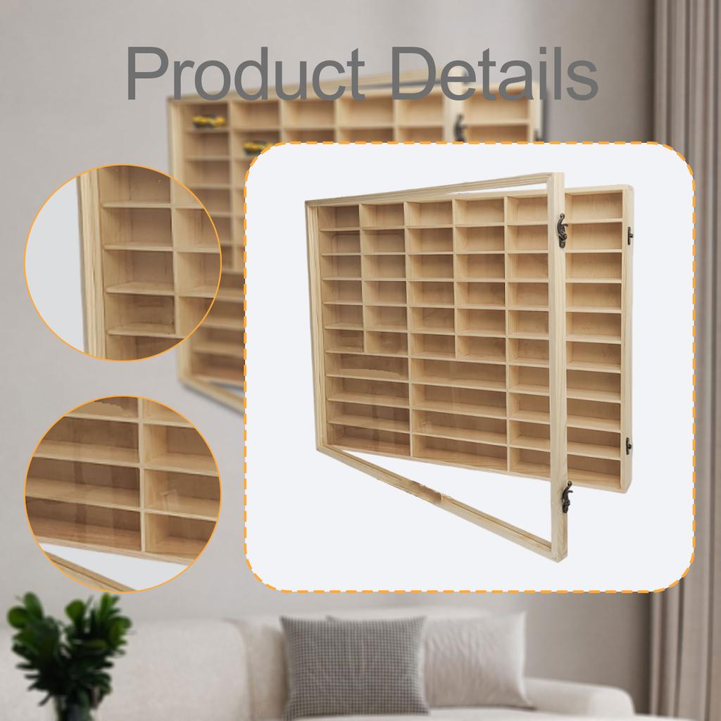 Wooden Toy Car Display Dustproof Toy Shelf Case Protection Organizing Showcase Protection Multifunctional Shelf