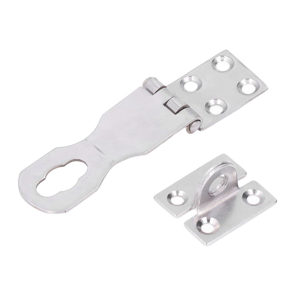 316 Stainless Steel Marine Grade Door Hasp 75x30mm Swivel Hasp Latch Lock with Screws Safety Hasp