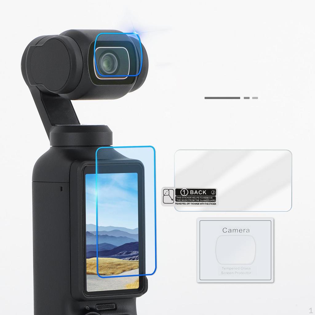 Action Camera Screen Protection Lens Kits Anti Bubble Durable Oilproof Gimbal