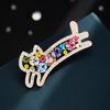 Cute Luxury  Animal Cat Brooch For Women Clothing Coat Accessries Gifts