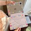 Korean Style IPad Case Air Pro 10th Gen Mini 6 13 Inch Y Fold Grid Design