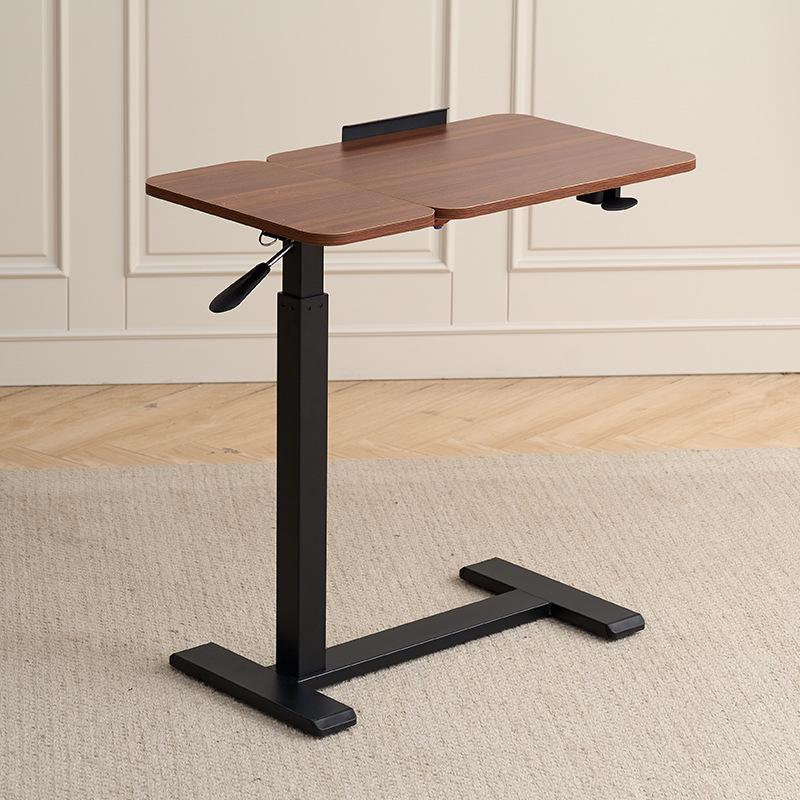 Foldable Height-Adjustable Bedside Table for Home Use Small board on left side