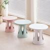 Colorful Hollow Side Table, Modern Minimalist Round End Table, Multifunctional Living Room Accent Furniture for Home Decor