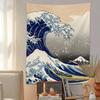 Druck Die große Welle vor Kanagawa Wandteppich Hängend Schlafsaalzimmer Tagesdecke Decke Kinderzimmer Party Heimdekoration Geschenk