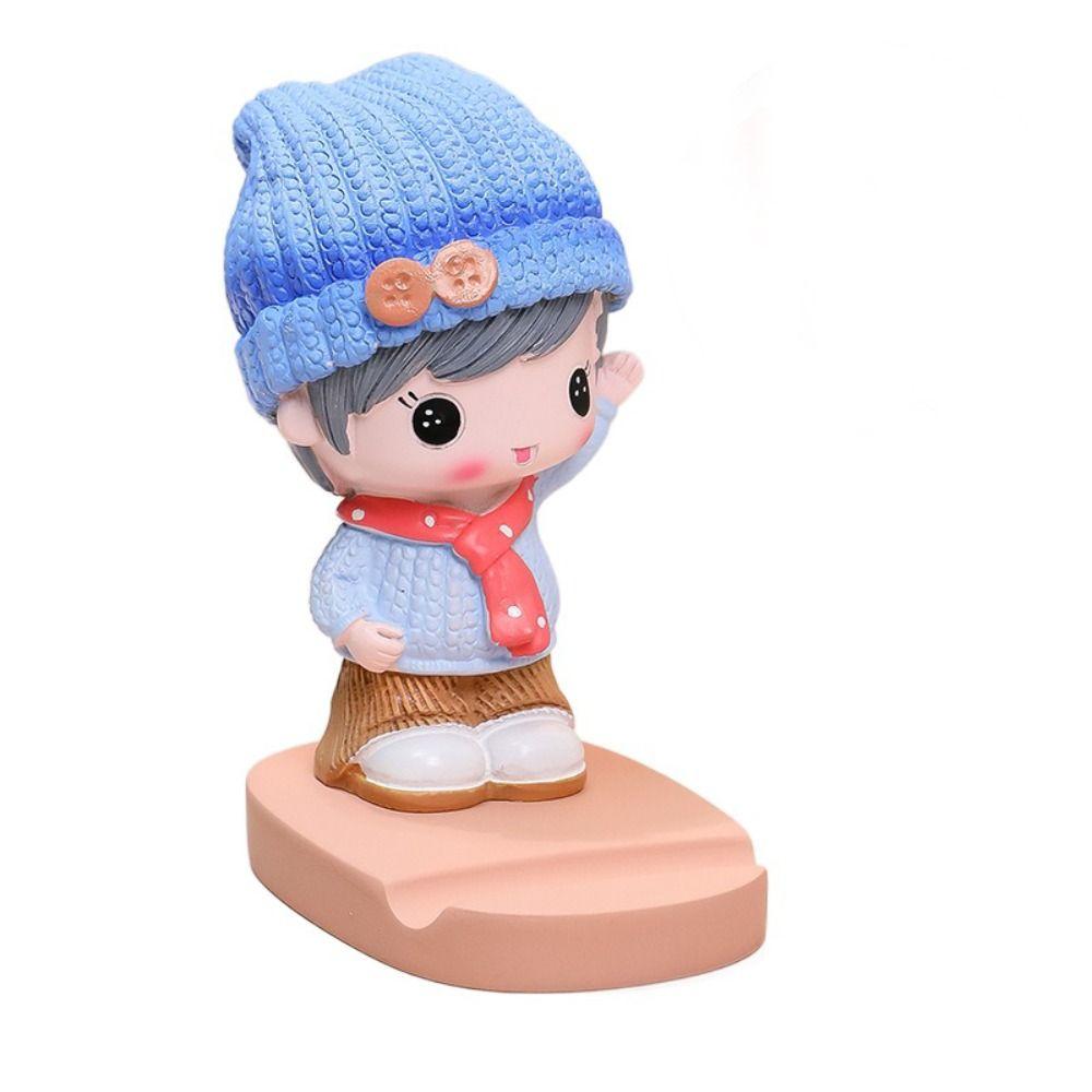 Anti Slip Cute  Mobile Phone Holder Figure Model Cartoon Phone Bracket  Watching Tv