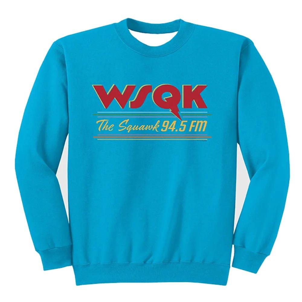 

Unisex Streetwear WSQK The Squawk 94.5 FM Sweatshirt Long Sleeve Loose Graphic Pullovers Women Men Clothing Casual Unisex Tops S