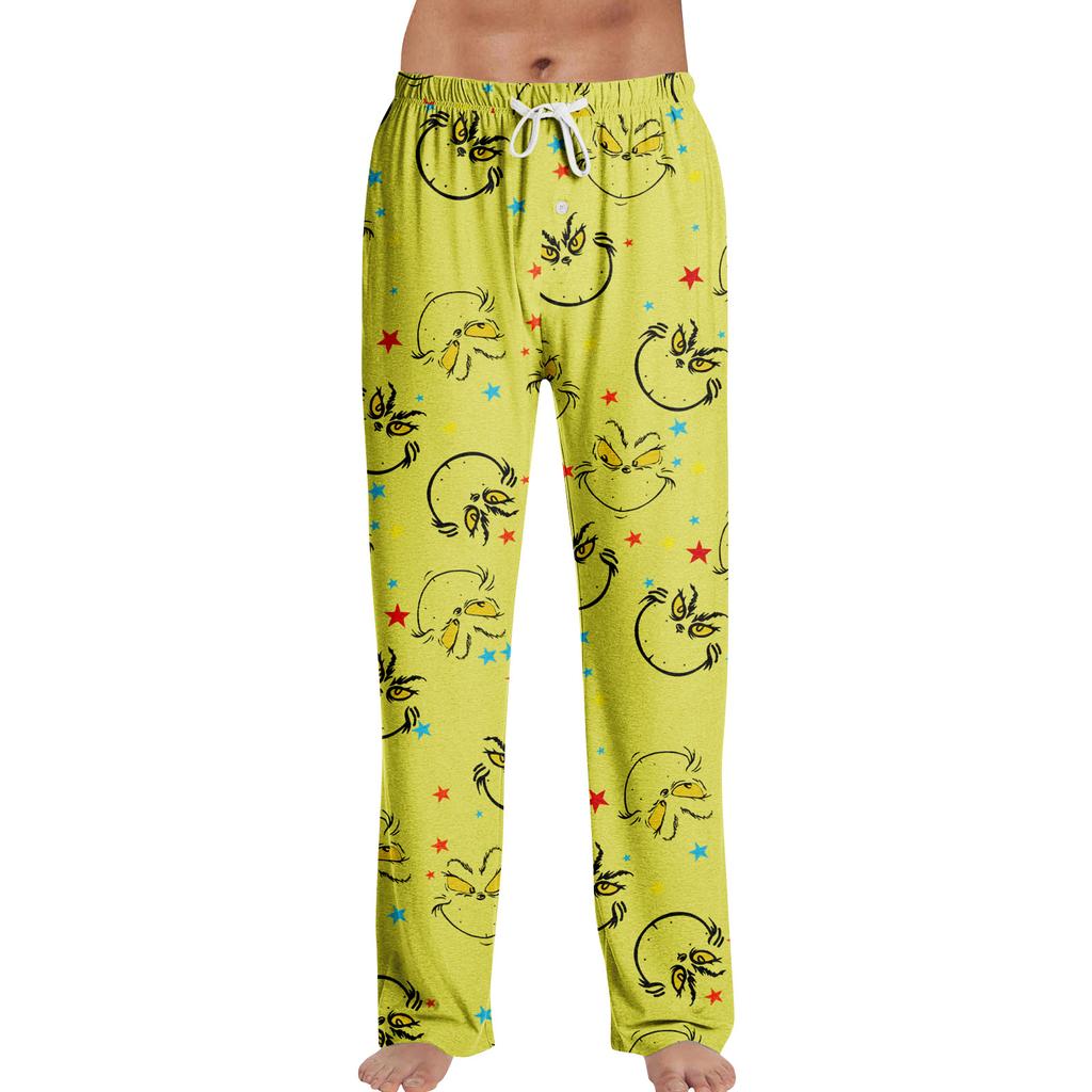 Pyjamahose Nachtwäsche Lässige Kordelzug Elastischer Bund Hose Bequeme Gerade Yoga Lockere Hose