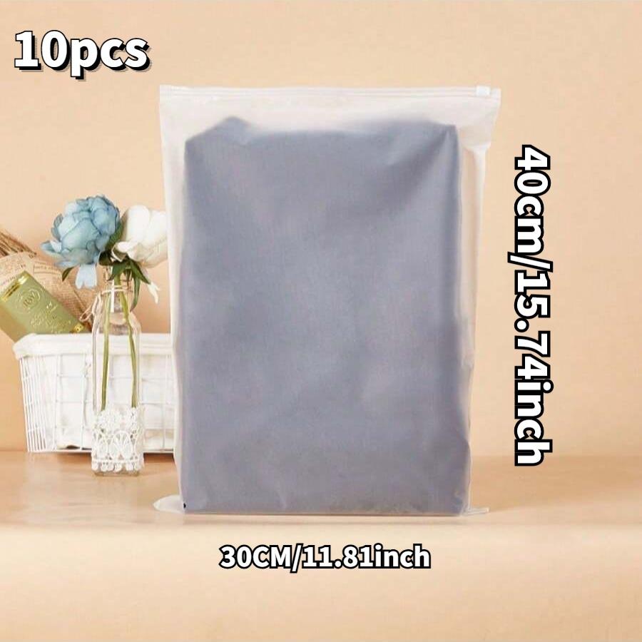 

Ultra Large Capacity Matte Storage Bag, Transparent Pe Zipper Bag, Clothing Organizer Travel Essential, Seasonal Home Clothes светло-серый