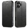 SUTENI J06 For iPhone 16 Plus Case Compatible with MagSafe Textured PU Leather Flip Phone Cover