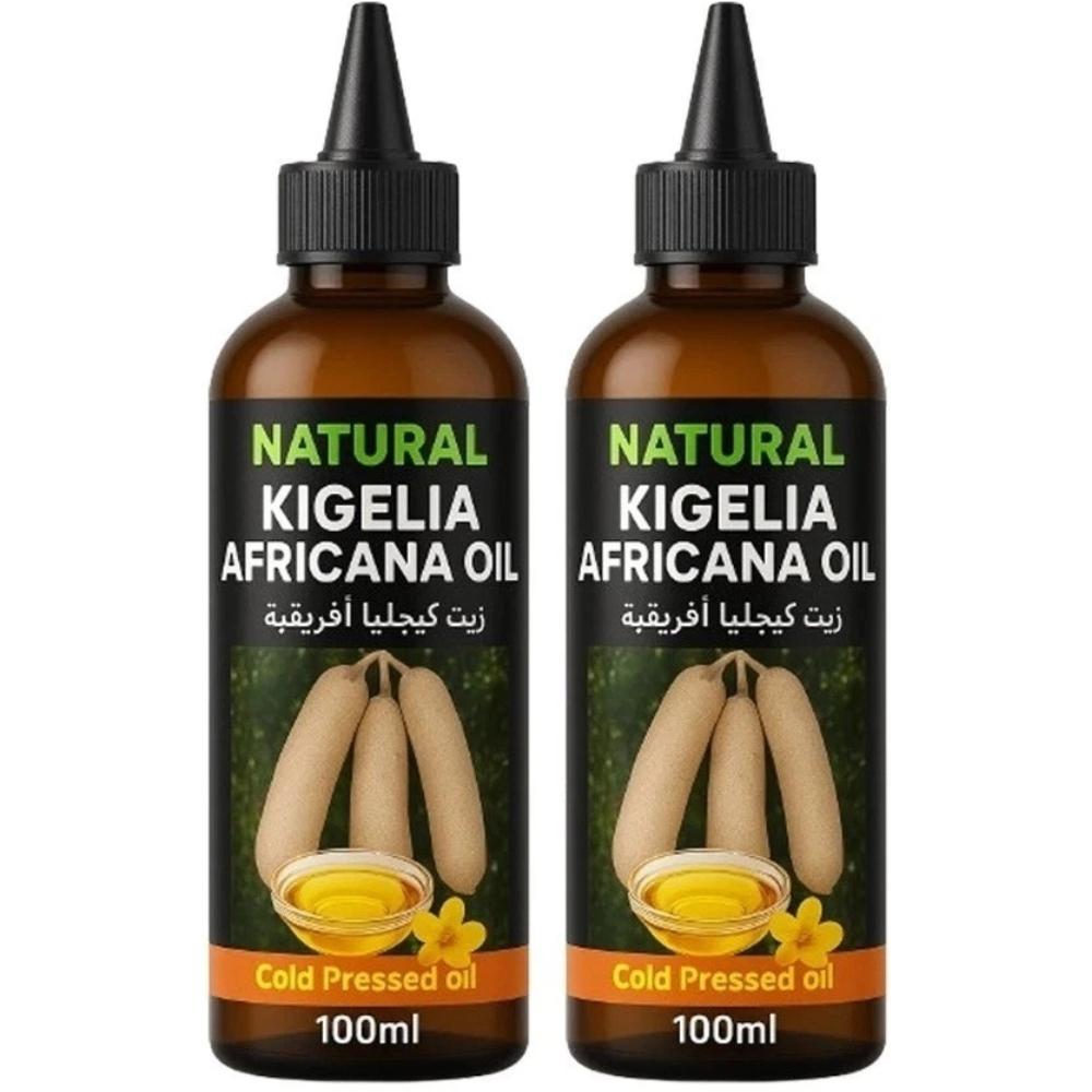 Масло Кигелии Африканской для Подтяжки Тела и Кожи Травяное Масло Красоты БЫСТРО ВПИТЫВАЕТСЯ - Масло Африканского Колбасного Дерева 2 x 100 мл 100 ml 1 Pcs естественный