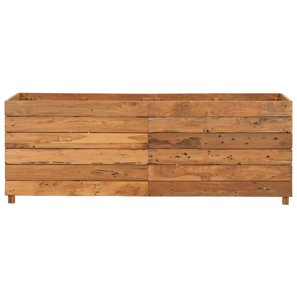 Raised Garden Bed 150 x 40 x 55 cm Reclaimed Teak Wood and Steel
