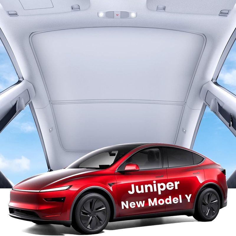 Pare-soleil pour Tesla Model Y 2026 Modèle Juniper Model 3 Highland Ventouse Magnétique Pare-soleil Toit Ouvrant Garder au Frais Isolation Thermique