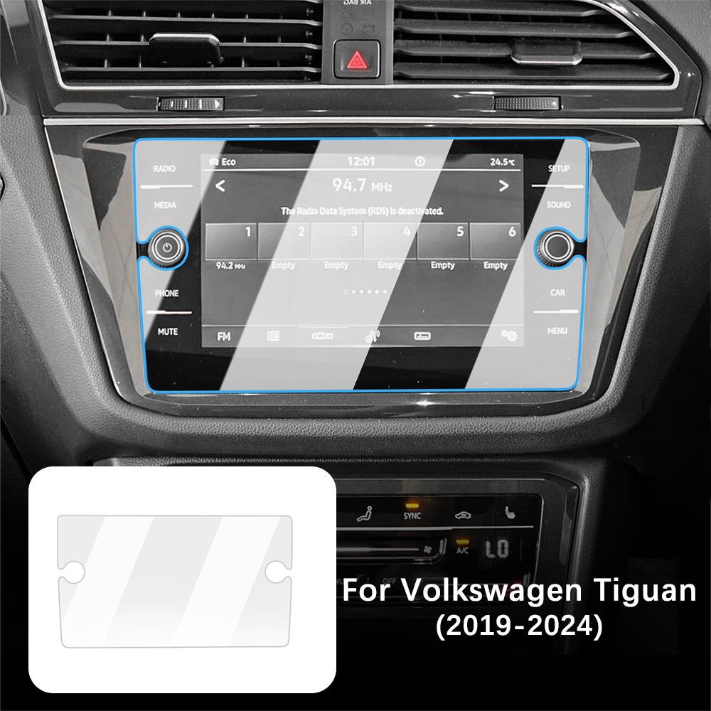 Tempered Glass Screen Protector for VW Tiguan 2019-2024 GPS Navigation Display Interior Accessory