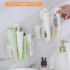 Wall Mounted Suction Cup Hand Cream Storage Rack Multiple Compartment Cosmetics Sorting Box Facial Cleanser Holder Organizer