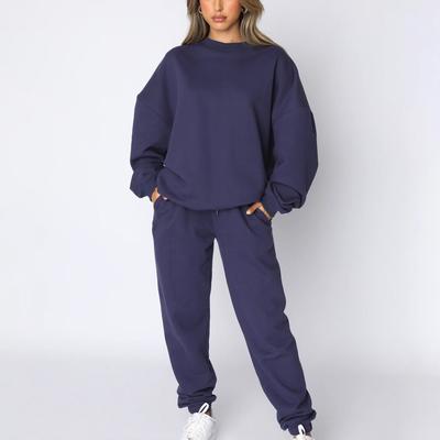 Autumn Women's Tracksuit O-neck Oversize Classic Solid Sweatshirts Two Piece Set Women Casual Trouser Suits for Women Streetwear