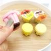 Food Play Miniature Pudding Keyring Creative Slow Rebound Pinch Pendant Pudding Keychain  Birthday