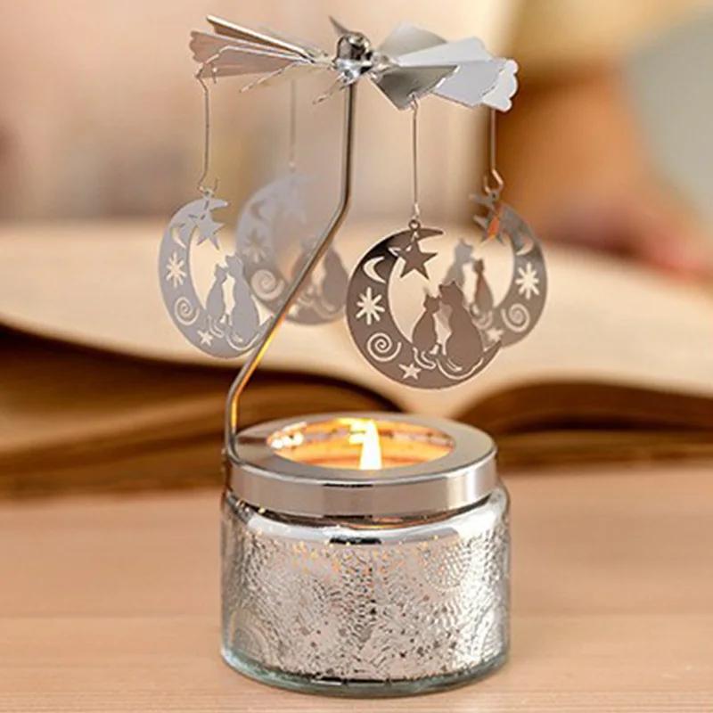 Förtrollande Ljusmobil Karusell - Snurrande Ljusstake Designad för Avkopplande Atmosfär - Långvarig Användning - Lätt Att Rengöra