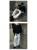 Men's Spring/Autumn Color Block Hoodie with Shirt Collar - Long Sleeve Patchwork Polo Jacket