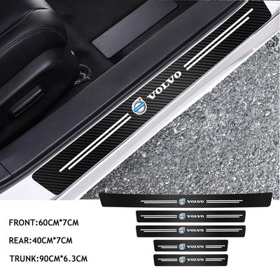 Pedale Portiera Auto Striscia Soglia Fibra di Carbonio Resistente ai Graffi Decorativa Per XC60 S60 V40 V50 V60 S80 S40 C30 AWD Adesivo