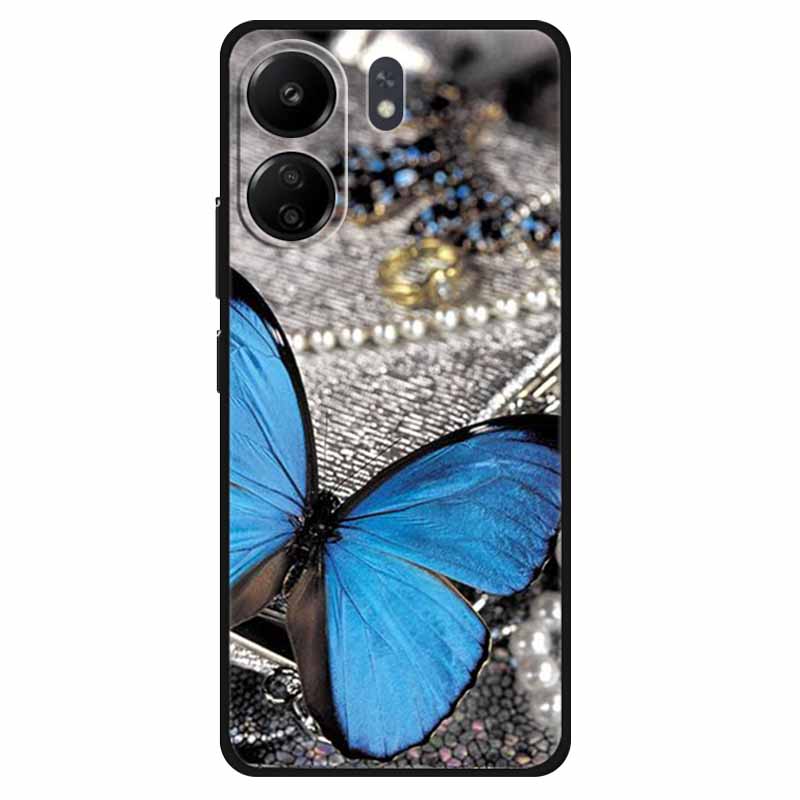Funda For Xiaomi Poco C65 Case Soft Lion Wolf Black Shockproof Back Cover for Poco C65 C 65 Soft Case Poco C65 Cool Soft Bumper
