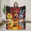FNAF Flannel Blankets Super Soft Throws for Students Outdoor Use Funny Bedspread Sofa Bed Cover Home Textiles