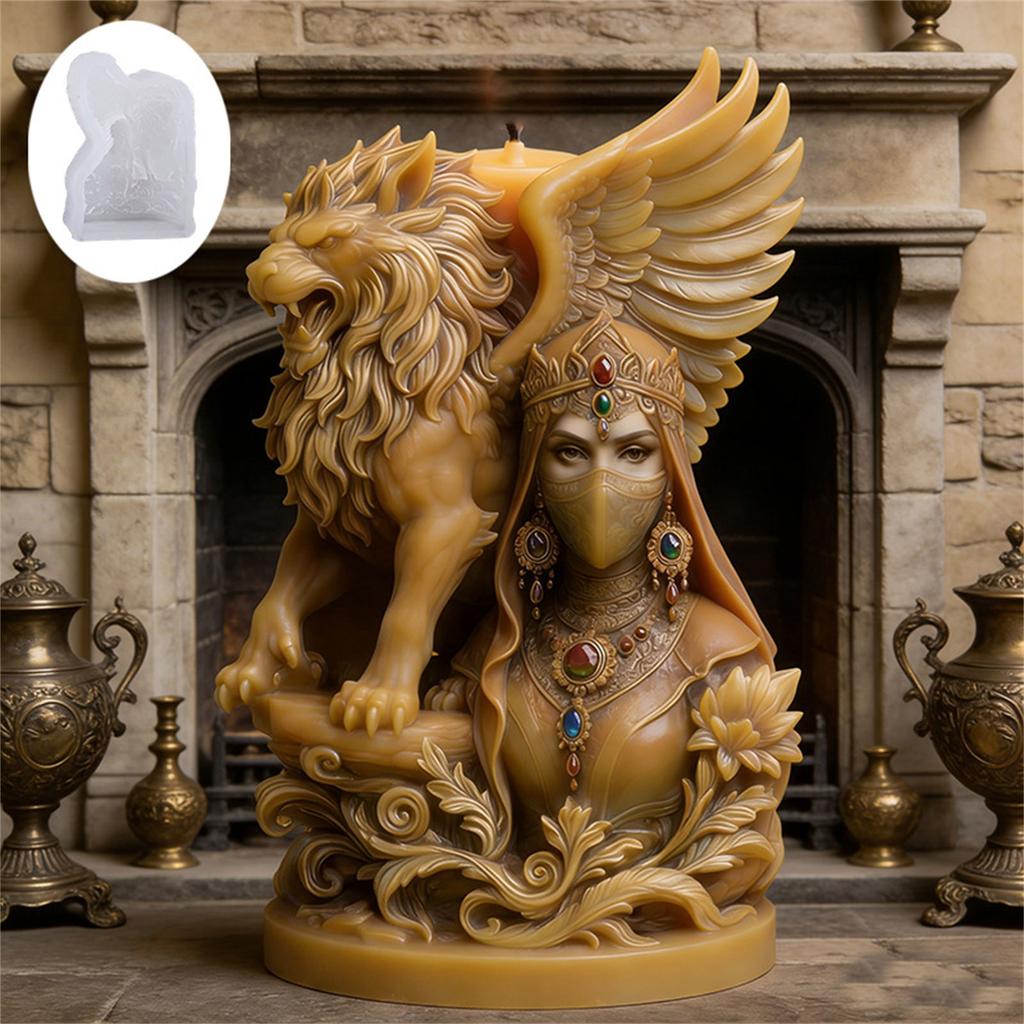 Food Grade Silicone Lioness Wing Woman Candle Mould For Art Projects And Creative Gift Making
