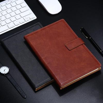 A5 Leather Hardcover Notebook: Simple Design for College Students, Customizable Logo
