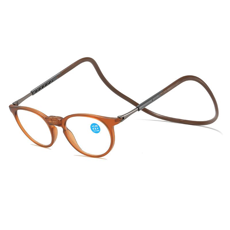 

Neck Magnetic Reading Glasses Telescopic Foldable Portable Elderly Reading High Definition Reading Glasses Anti-Blue Light anti-blue light +400 degrees
