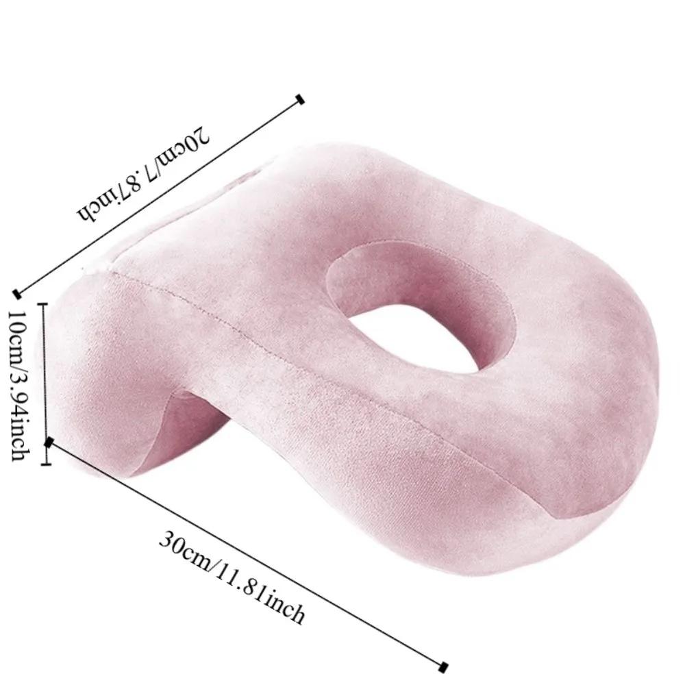 Mulitfunctional Plush Office Nap Pillow Comfortable Soft Hollow Reclining Pillow Breathable Lightweight Cushion Pillow Gift