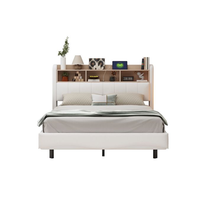 Lit mural - MUVOE - 140x200 - Lin beige - LED - USB Type-C