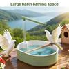 Comfort Automatic Bird Bathtub with Resting Stick Bird Water Sprayer  Garden Outside
