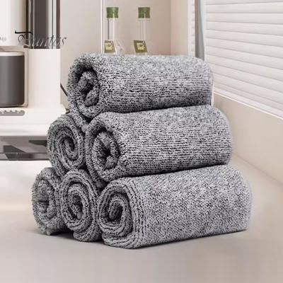 5 pezzi di strofinaccio per piatti, assorbenti d'acqua, grandi asciugamani da cucina, decontaminazione forte, set di spugnette abrasive spesse e morbide