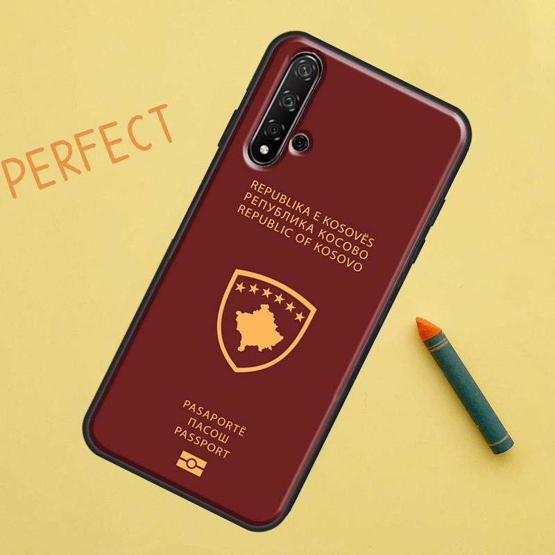 Kosovo Passport Flag For Huawei Nova 12s 11i 7i 8i 12i Y73 Y70 Y90 Y60 Y72 Y61 Y91 9 10 SE P40 Lite P30 Pro Case