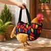 Washable Chicken Carry Bag for Nearby Errands, Canvas Transport Bag with Head-Out Opening and Reinforced Handles