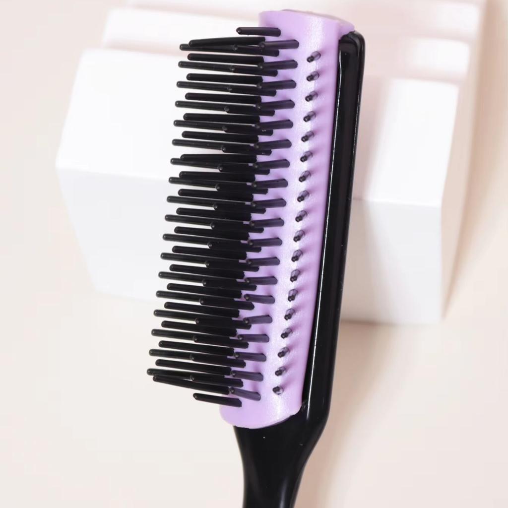 Hairdressing nine row styling comb, durable ASB plastic handle, suitable for both dry and wet use, special for real hair wigs