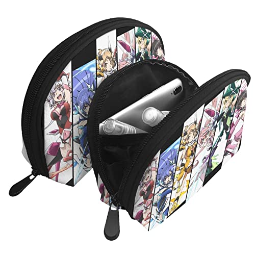 Senki Zesshou Symphogear Pouch with Coin Purse, Storage Pouch, Wallet, Portable, Functional, Large Capacity, Waterproof Shell Pouch, Parent-Child Pouc