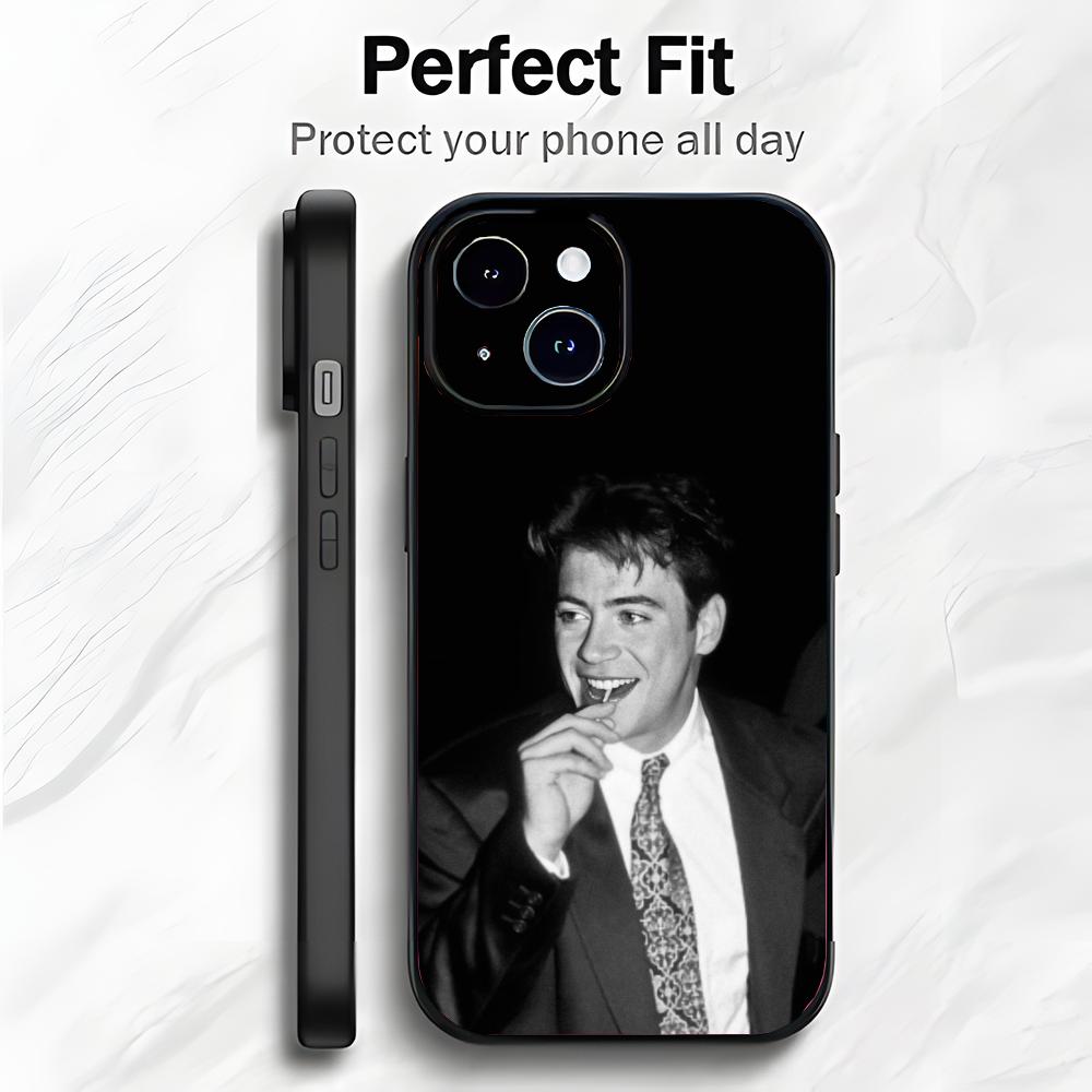 Hollywood-Schauspieler R-Robert Downey Jr Handyhülle Handyhülle Weiche Verpackung Leicht Für iPhone17 16 15 14 13ProMax