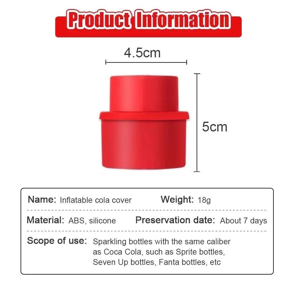 3Pcs Bottle Stopper Inflatable Airtight Soda Cap Frizzy Drink Sealer Caps Reusable Carbonated Beverage Bottle Stopper Cover