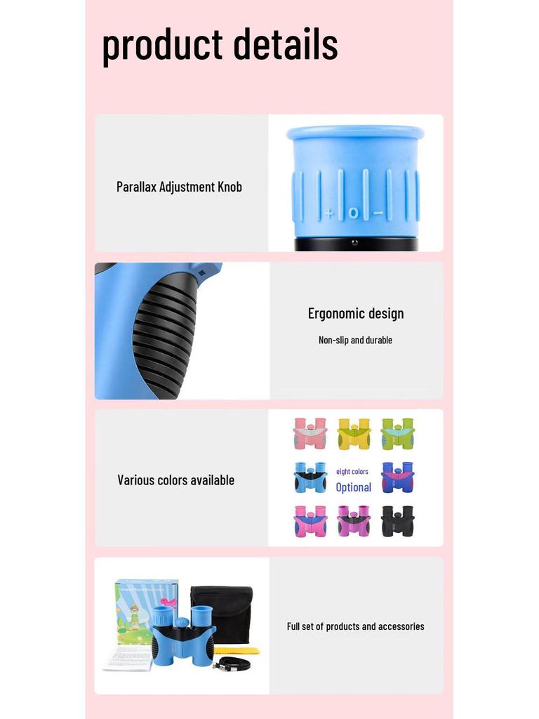 Kids' Optical Glass Telescope Binoculars 10X22 with Eye Protection