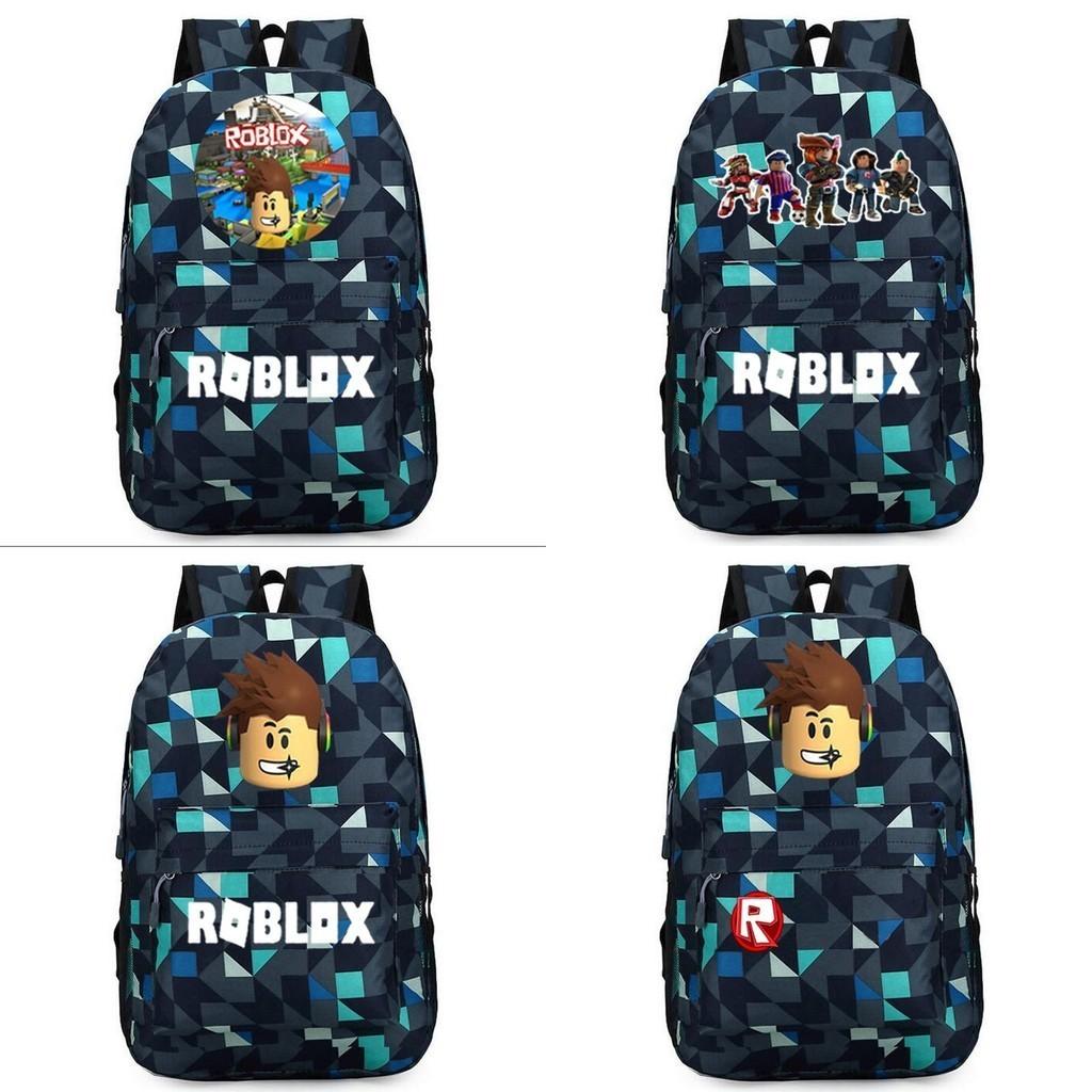Stylish Roblox Backpack For Kids Featuring A Vibrant Cartoon Pattern And Large Capacity
