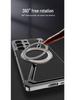 Samsung S25 Ultra Protective Case with Magnetic Rotating Stand – Anti-fall, Electroplated Leather Cover