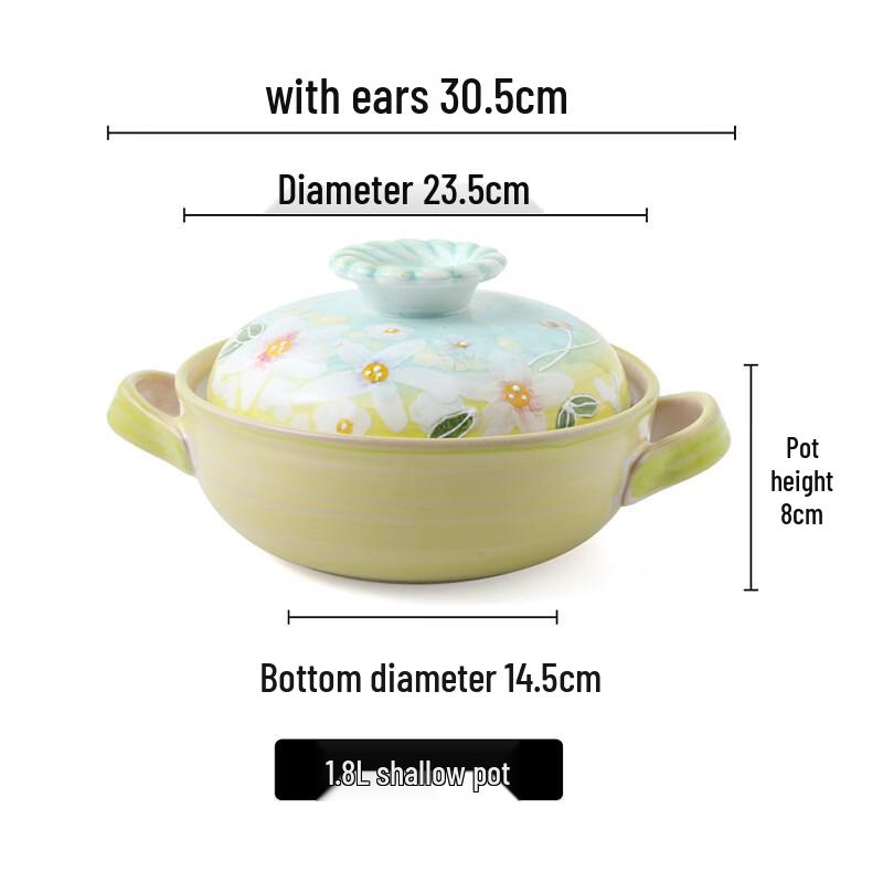 Wutuo Underglaze Hand-Painted Ceramic Stew Pot