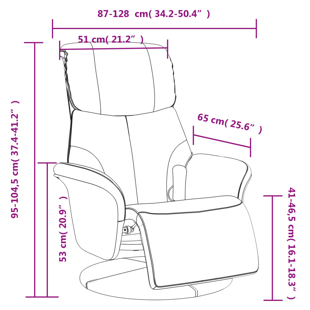 Massage Chair with Footrest Brown Artificial Leather
