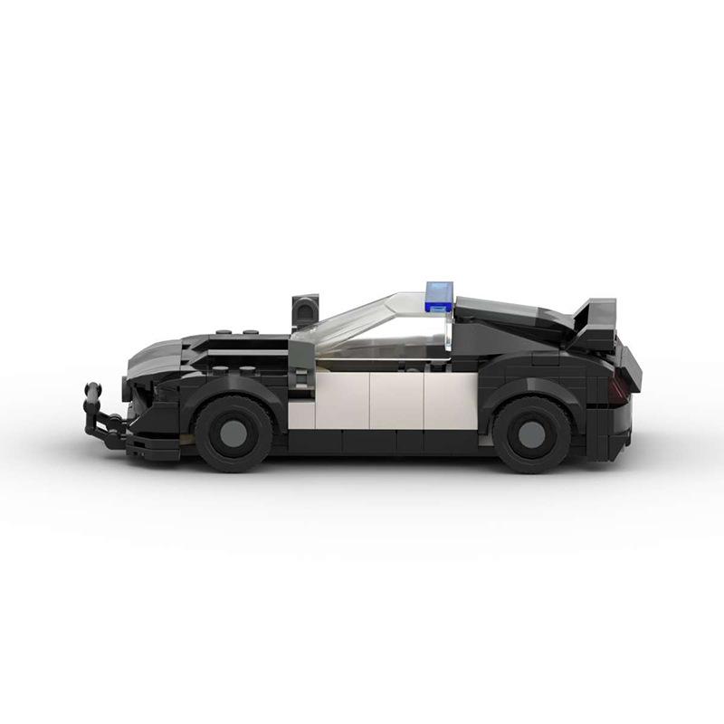Building Block Compatible, Patrol Police Car Small Particles Build Car Model Creative Educational Toys